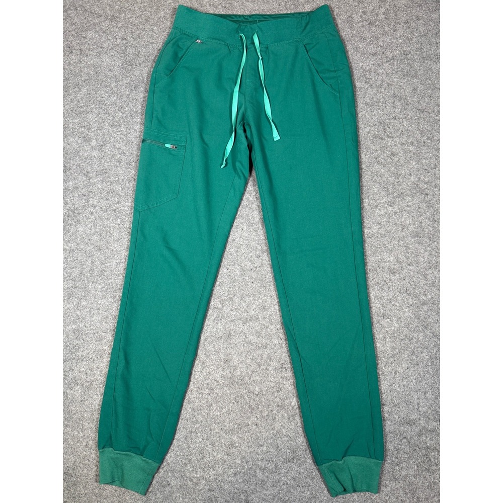FIGS Zamora Jogger Scrub Pants Green Womens Small Tall W23SW2016T Technical